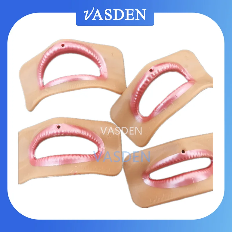 

4 PCS Dental Lab Esthetics Lip Checking Teeth Arrangement Midline Inner Illusion Effect - 4 Different Mouth Shape VASDEN