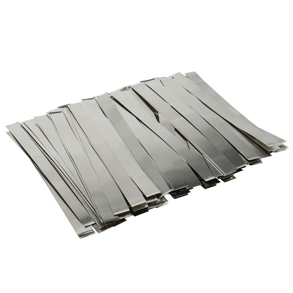 Steel Strips with Nickel Plating 0.2x15mm 100 Pack for Spot Welders Targeting Reliable Joint Formation in Portable Power Systems