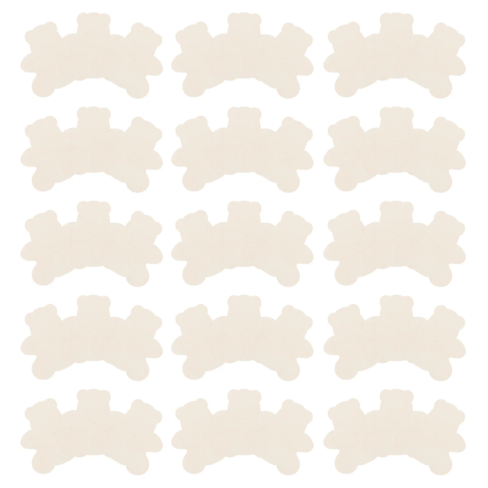 

40pcs Wooden Bear Cutout Unfinished Diy Craft Supplies Painting White Embryo Wood Pieces Bear Shaped Decorative Ornaments