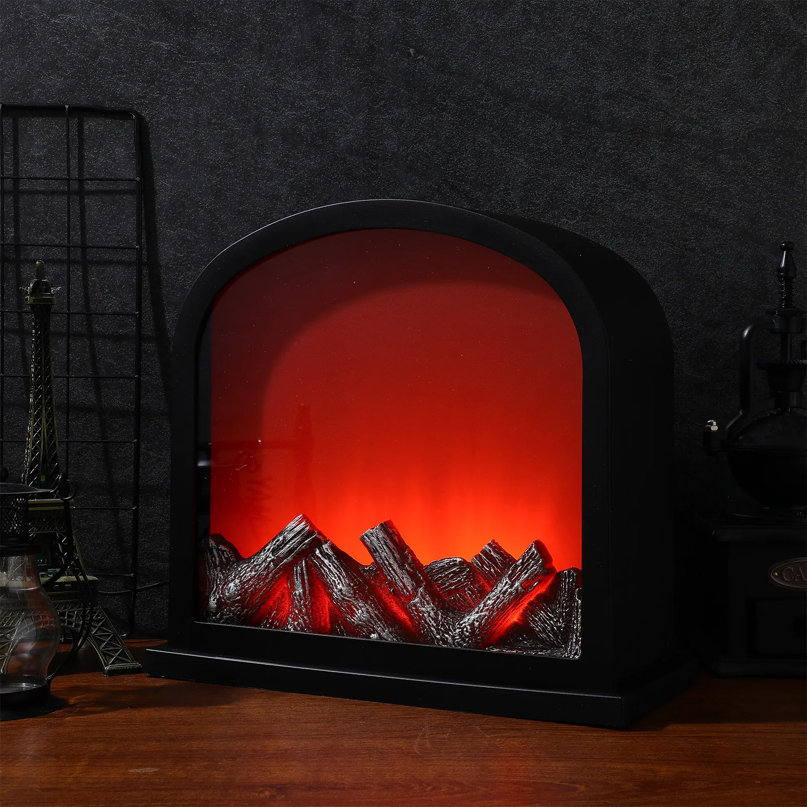 

Набор из 1-го комплекта: Декоративный ночник-камин, USB-лампа для зимних вечеринок, дома, спальни, прикроватная настольная лампа-дисплей