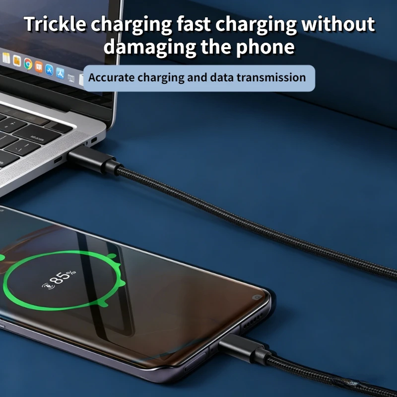 60W 5A USB C To Type C Fast Charging Data Cable USB Type C To Type-C Nylon Braided Fast Charging Charger Adapter Cable 1m 3m