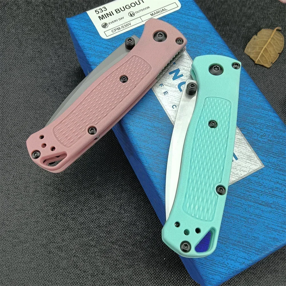 BM 533 Bugout EDC Jackknife 새로운 접이식 포켓 나이프 서바이벌 핸드 툴 화이트/블랙 블레이드 캠핑 전술 칼 야외 Facas