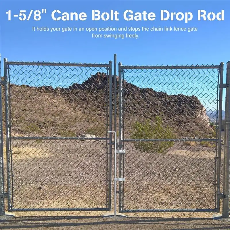 Chain Link Gate Drop Rod Heavy Duty Galvanized Steel Fence Drop Rod Gate Cane Bolt For Single Or Double Gate In Yards Gardens