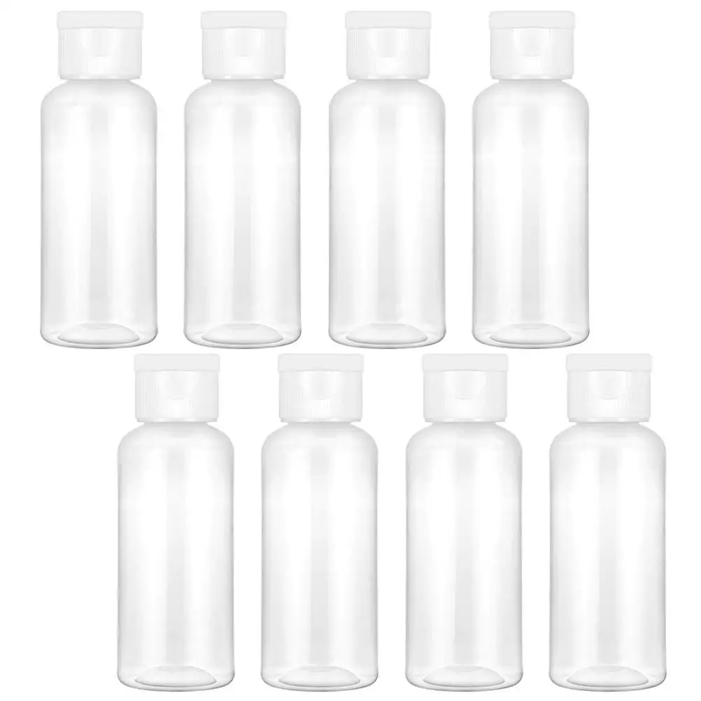 

8pcs Travel Bottles for Lotion Shampoo Creams Gels Clamshell Design Durable Plastic Empty Containers Flip Cap Perfect for Travel