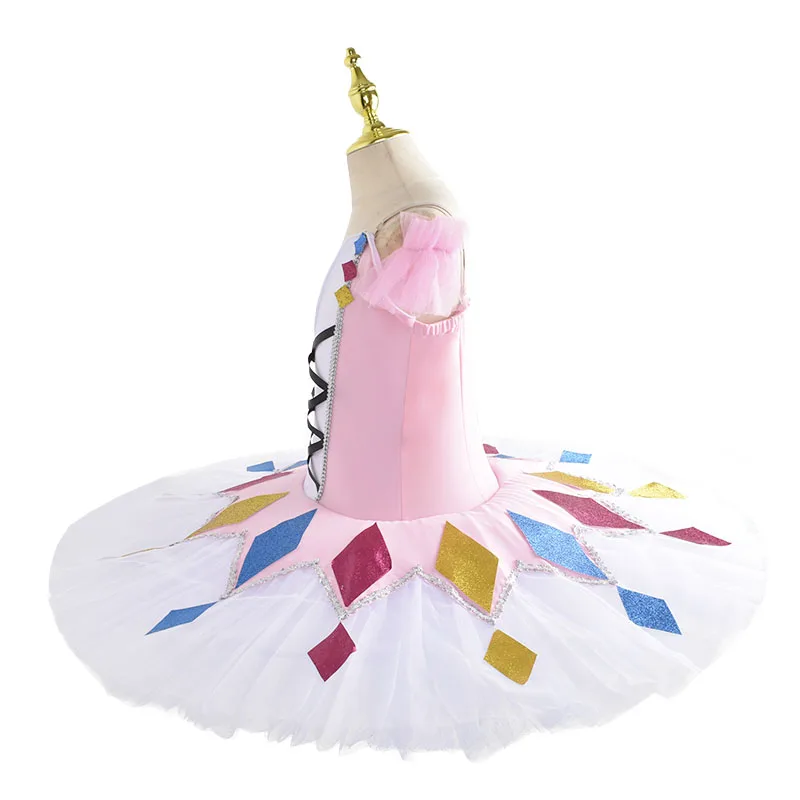 Robe de ballet professionnelle pour filles, costume de performance, blanc, femme endormie, fzLake, vêtements de ballet tutu