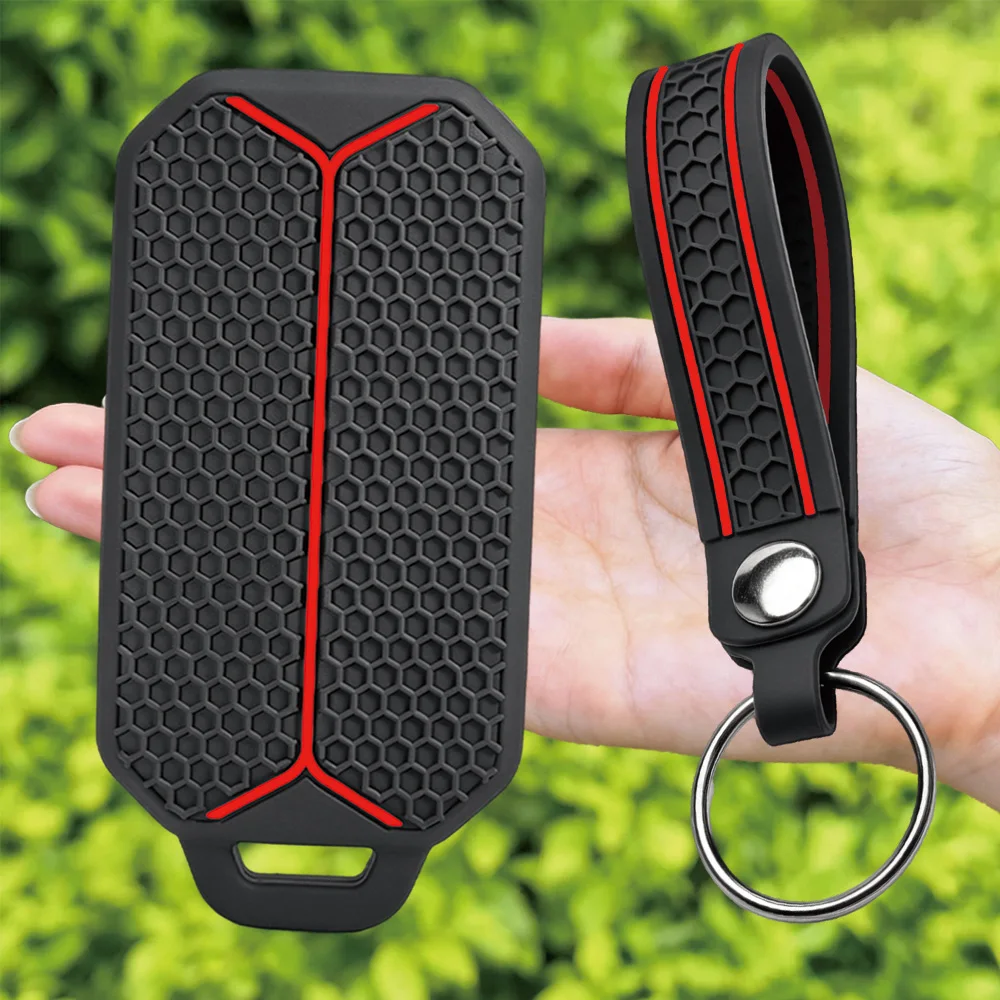 For Chery Jaecoo J5 Jaecoo J7 Tiggo 7 Pro Max Tiggo 8 Tiggo 9 Arrizo 8 silicone car key fob cover with finger loop and key ring