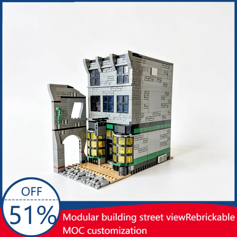 

NEW 1235Pcs MOC Harry Knockturn Alley Modular Building Blocks Model Children Assembly Educational Birthday Popular Creative Gift