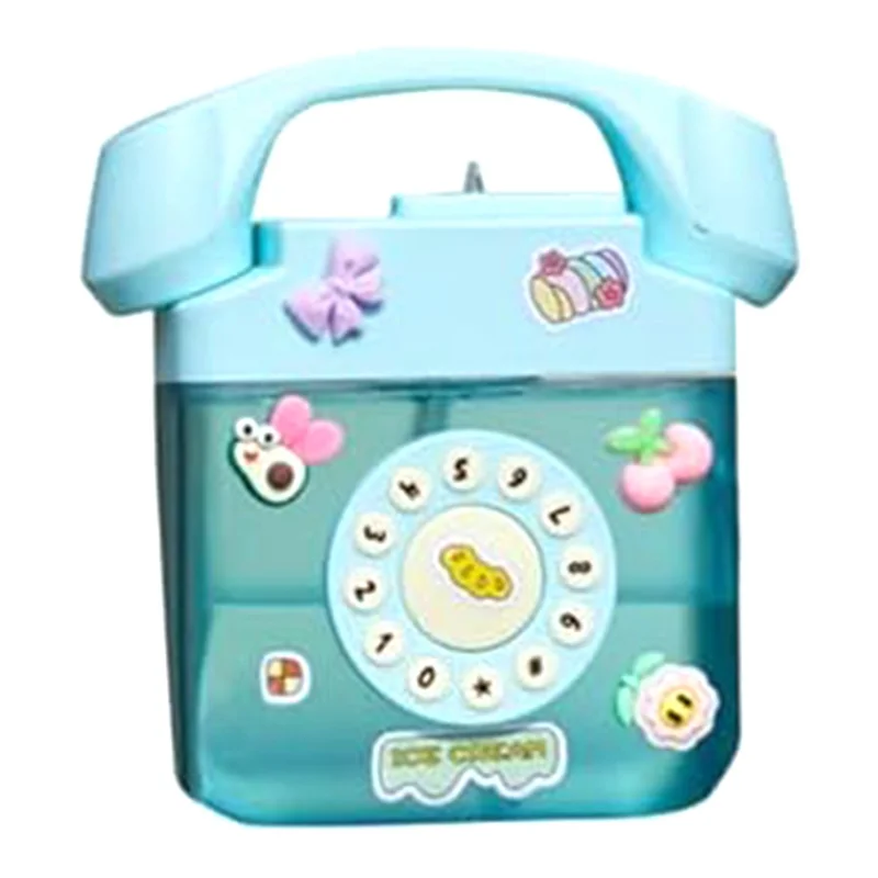 ABPQ-Creatives Retro Telephone Shape Water Bottle With Adjustable Shoulder Strap, Drinking Bottles With 3D Sticker Easy To Use (