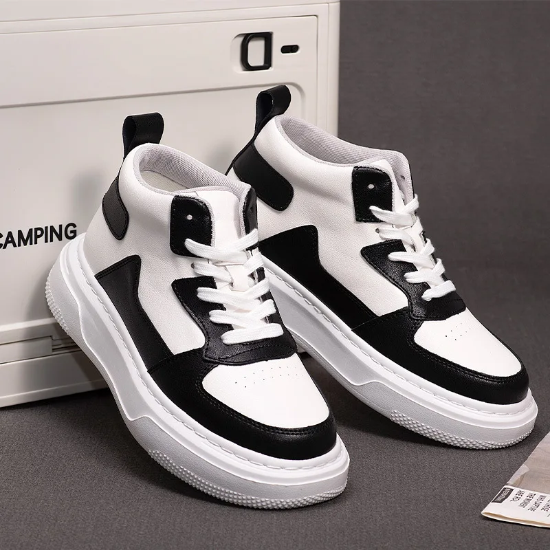 

New 6cm 8cm Platform Elevator Shoes Men Lifting Board Shoes Chunky Height-Increasing Sneakers Enhancing Increase Casual Shoes