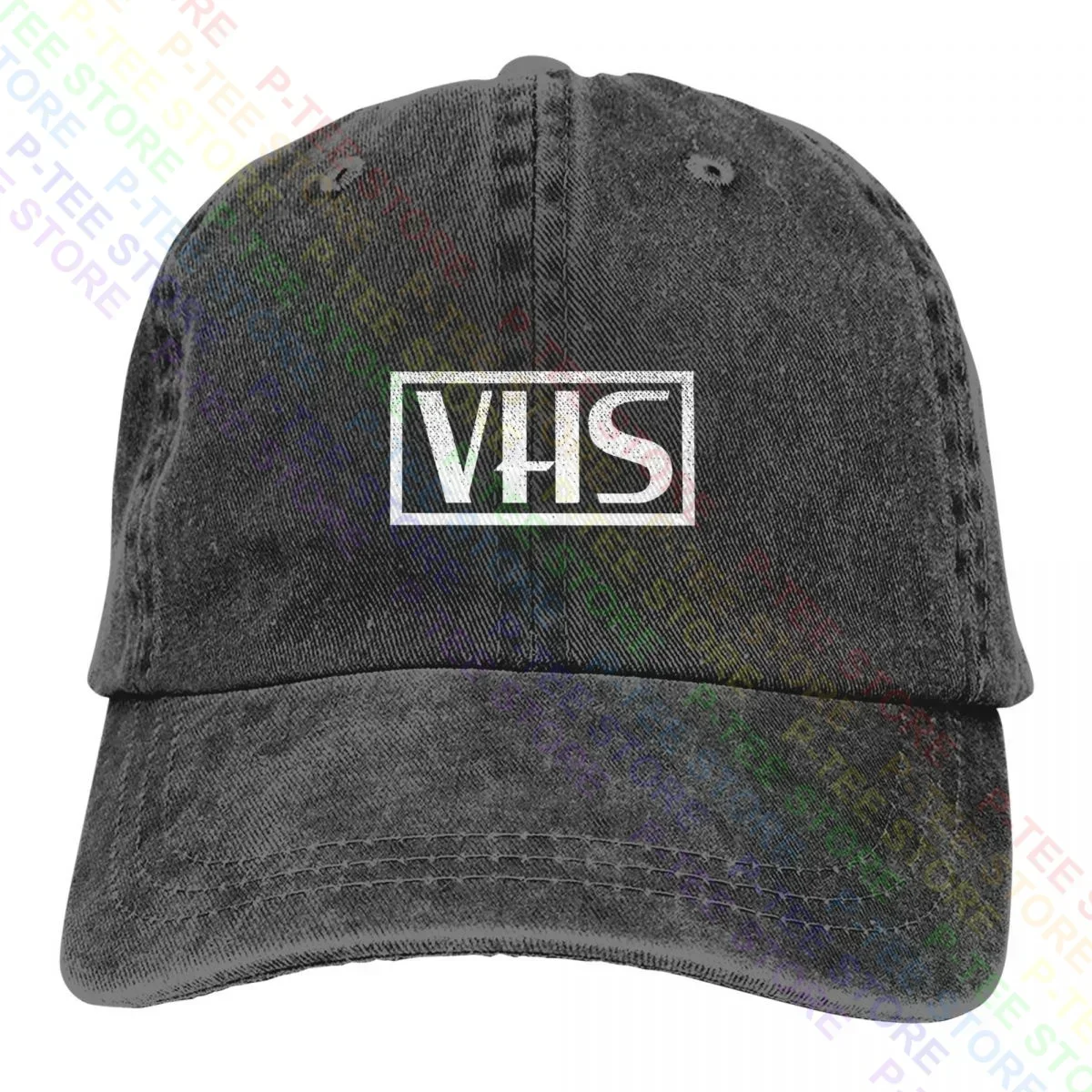 Retro Vhs Video Home System Cassete Gravador de fita 80S 90S Boné de beisebol jeans lavado Chapéu de caminhoneiro