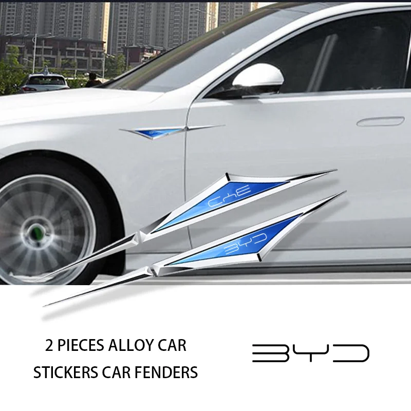 

Car Fender Metal Sticker Decal Badge DIY Shield Emblem For BYD Dolphin Atto 3 Seagull Song Plus Qin F3 Yuan Dmi Accessorie 2024