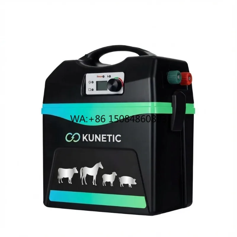 

12000V High Voltage Pulse Electric Fence Controller Solar Powered Energizer 150KM Range Cattle Horse Sheep Farm Security System