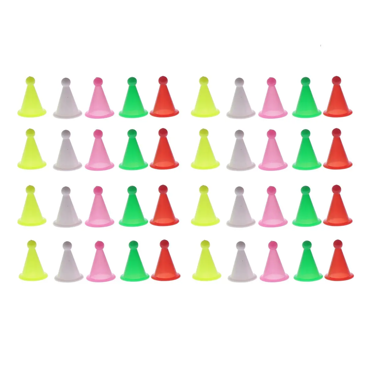 

100Pcs Mixed Color Plastic Checker Pegs for Board Games Bright Sturdy Safe Educational Learning Game Beginners Leisure
