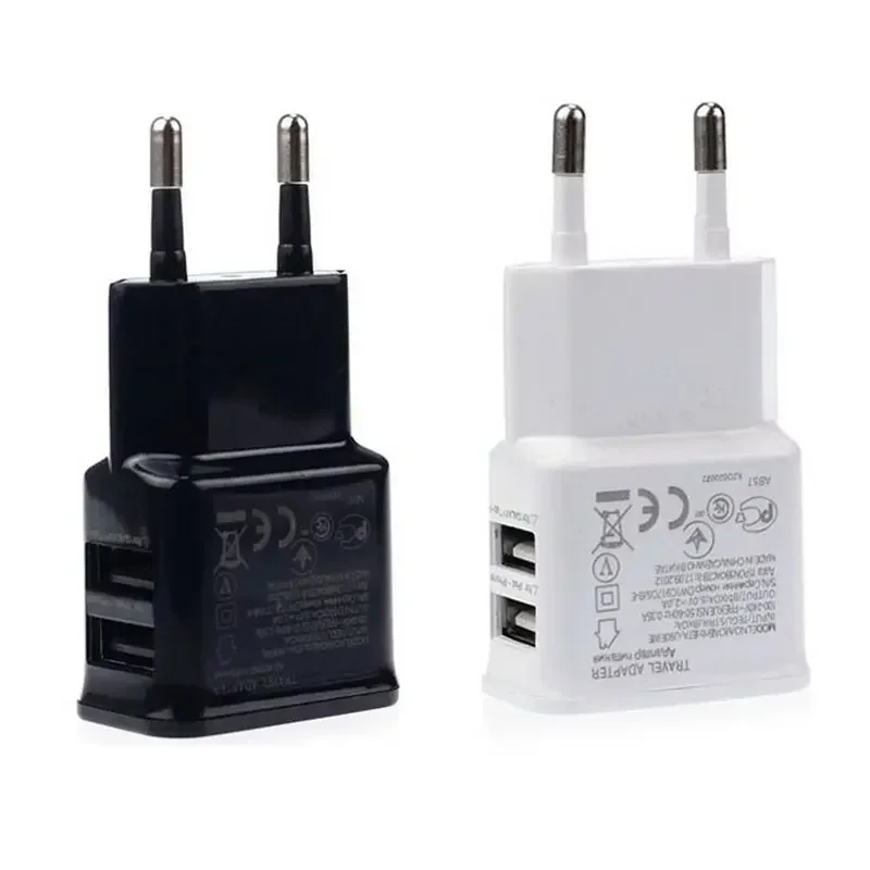 

5V Portable Dual USB Power Adapter Mobile Phone Charger Electrical Socket Travel Smart Matching Charger Adapter For Smartphone