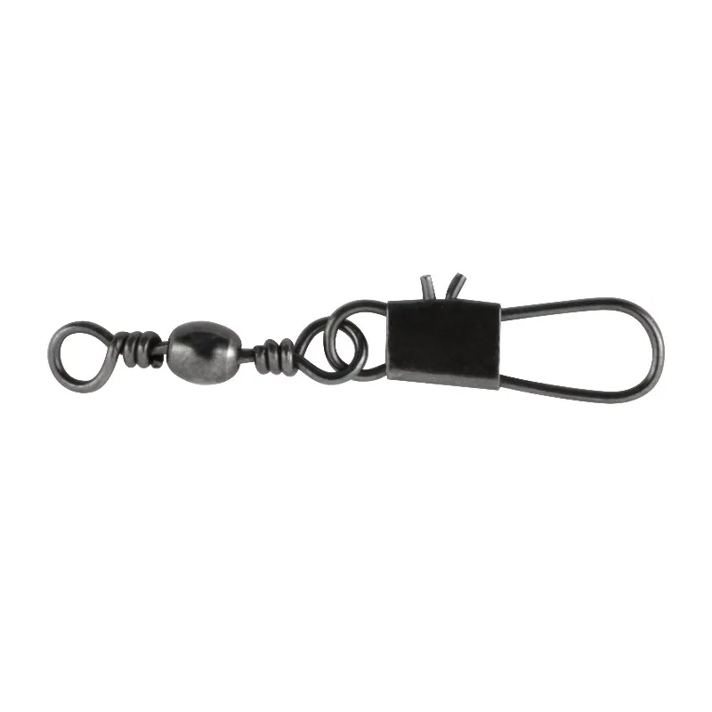 Barrel Swivel with Interlock Snap Size 10 – Black, 12 Count