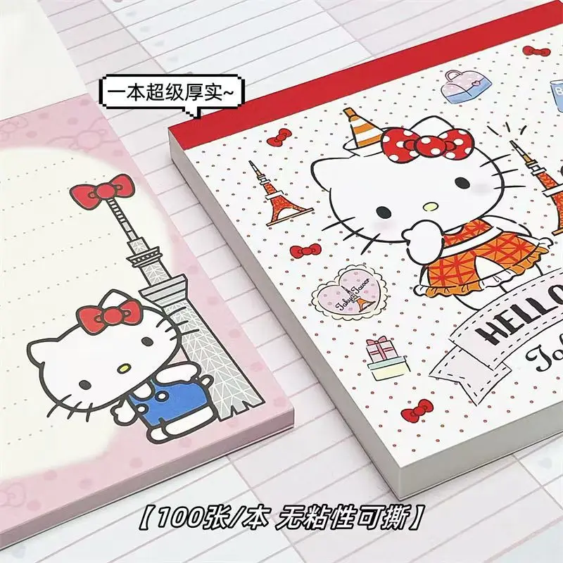 Cute Sanrio Hello Kitty Series Memo Book Student Cartoon Origami Material Girl Creative 100 Pages Notebook School Stationery
