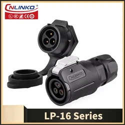 Cnlinko M16 2 3 4pin Connector IP67 Waterproof Plastic Industrial Aviation Plug Socket Electrical Cable Wire Connection Adapter