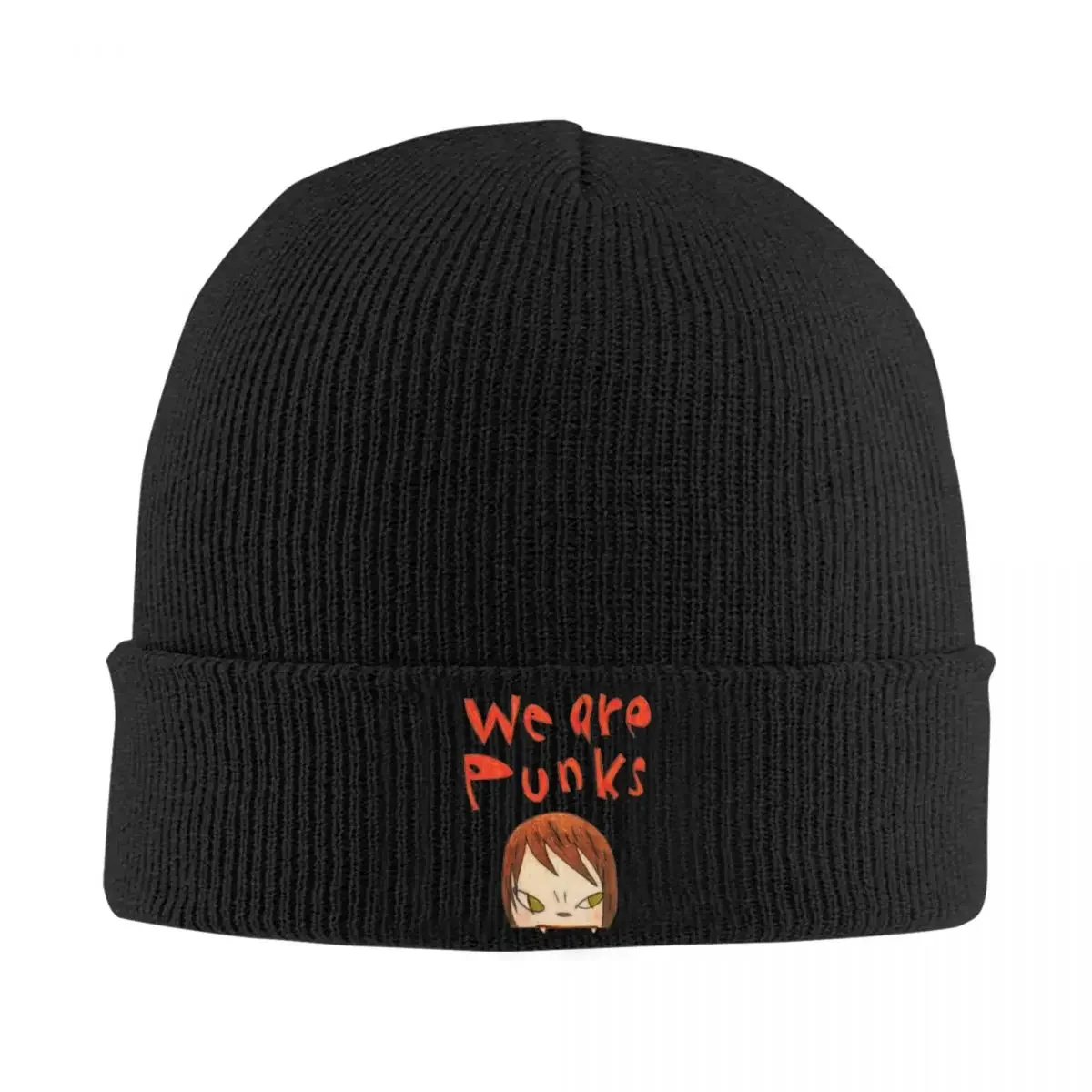 Yoshitomo Nara We Are Punks Knitted Caps Women's Men's Beanie Winter Hats Acrylic Warm Cap