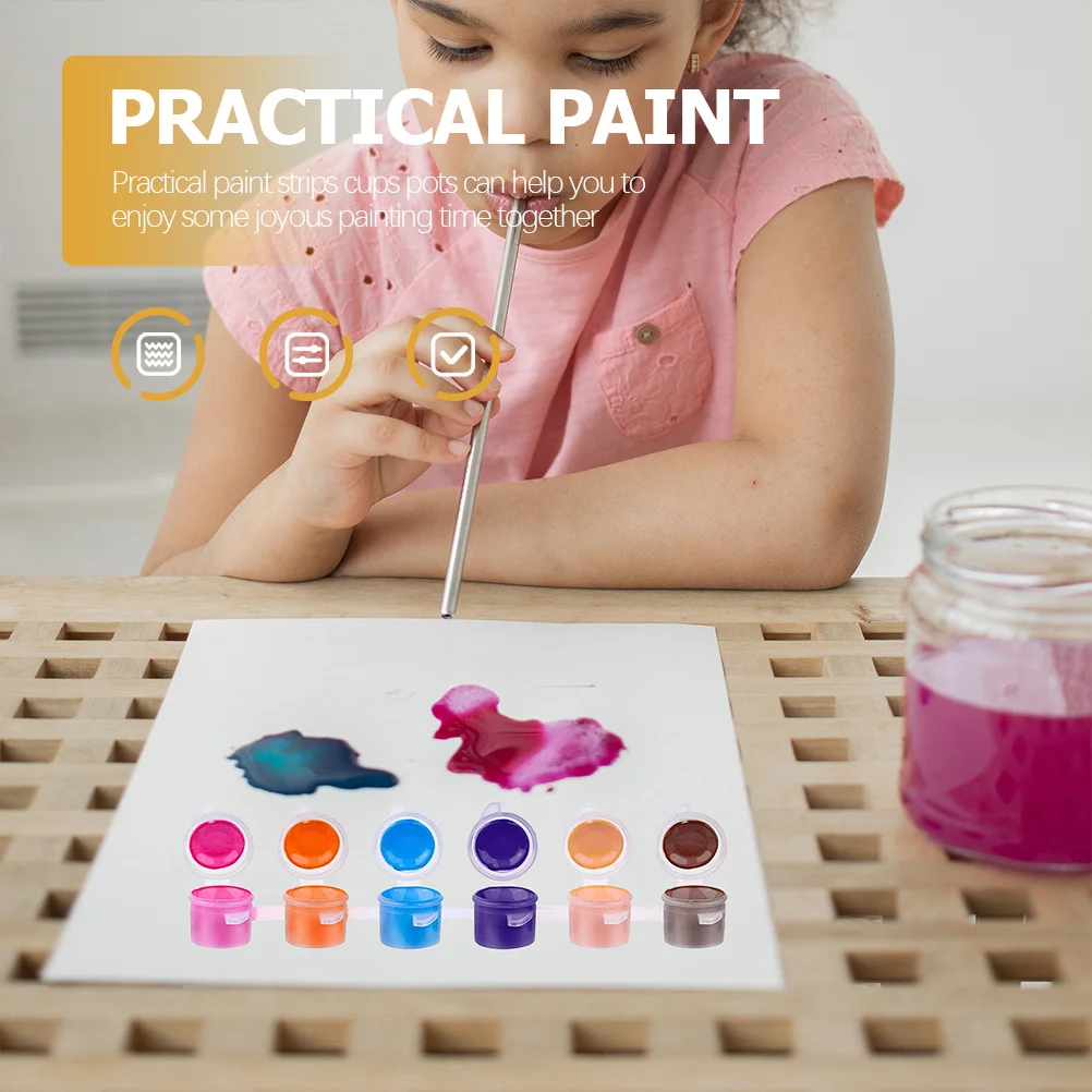 

10Pcs Plastic Empty Paint Cup Pots Clear Paint Containers for DIY Painting Crafts Family School Art Plastic Empty Cups Pots