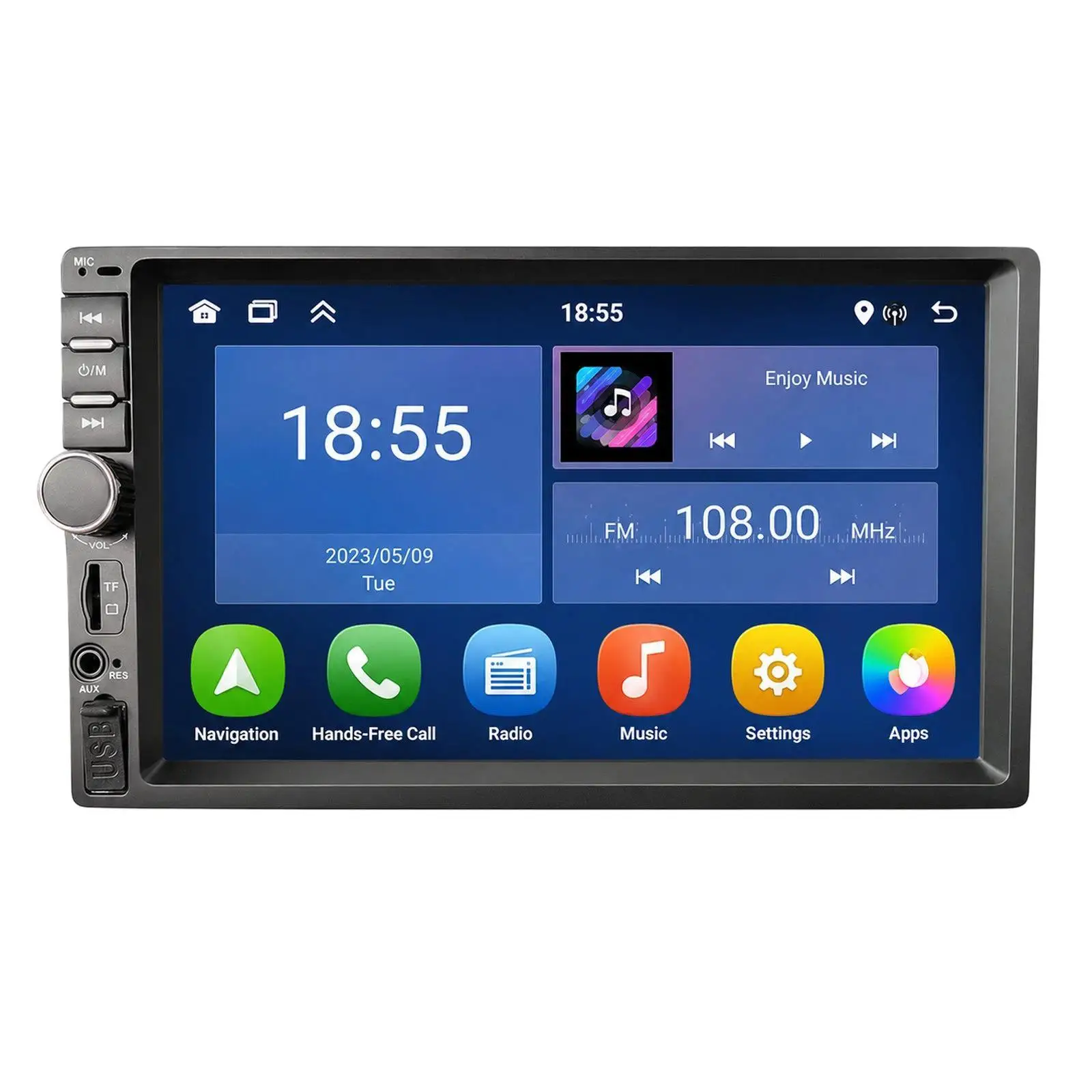 7 inch TCD-107B In-Car Navigation Smart Center Console Universal Voice Control, Radio, And Reverse Camera All-In-One Unit