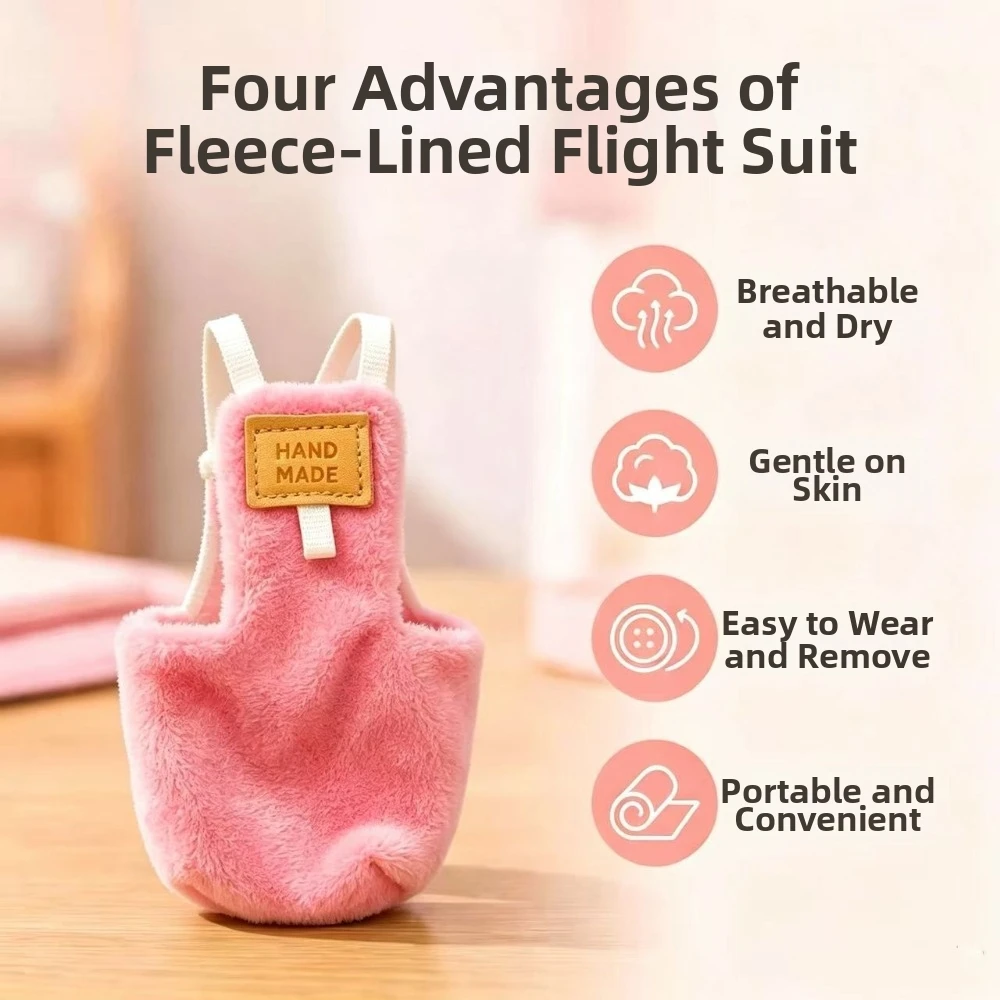 New Warm Plushie Parrot Diaper Winter Colorful Pet Bird Apron Keep Birds Clean Washable Parrot Flight Suit Indoor Use