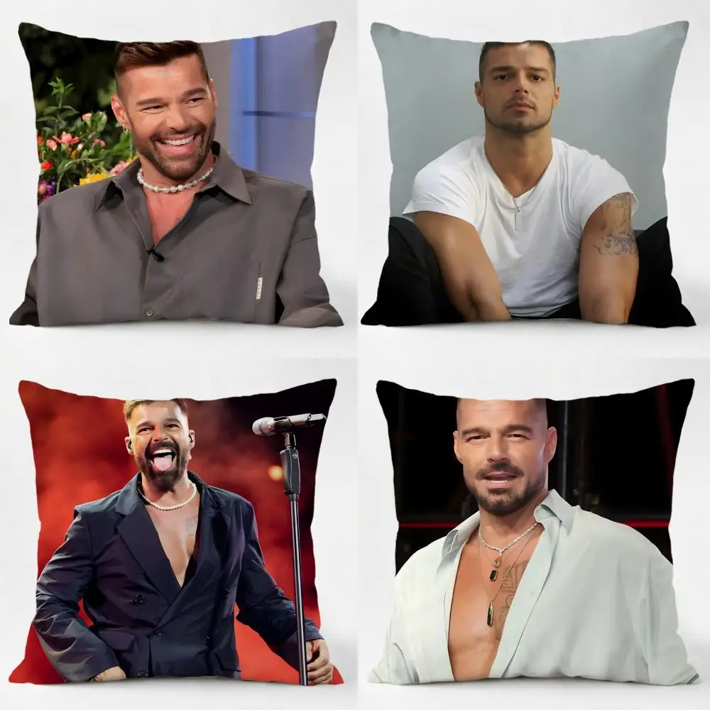 Funda de cojín Ricky-Martin Ricky Martin Singer Latin Livin, cómoda, lavable a diario, de lino, para sofá, cama, decoración del hogar
