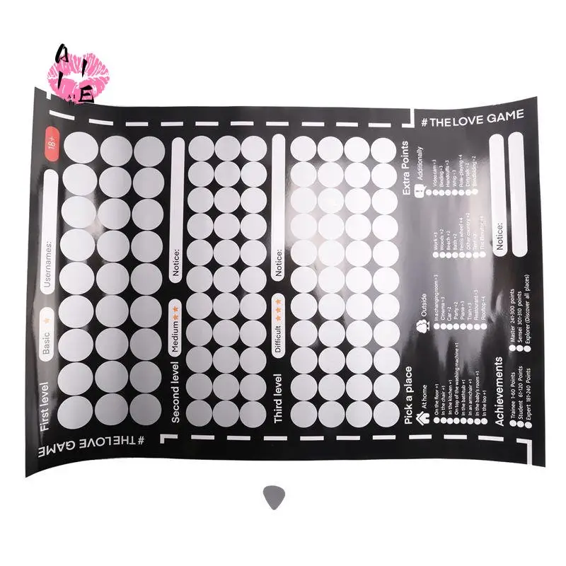 A11E-The Love Game Scratch Off Poster Game For Couples Valentine's Day Gifts Wall Poster Gift For Her And For Her
