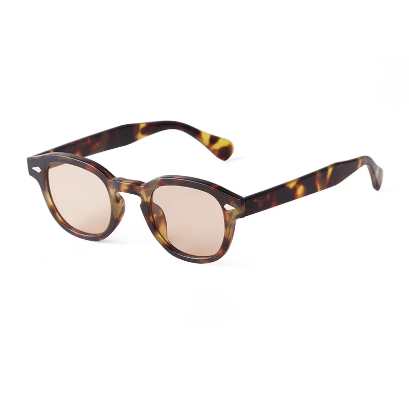 JNPCXI Vintage Runde Sonnenbrille Frauen Männer Retro Niet Blau Farbverlauf Weibliche Sonnenbrille UV400