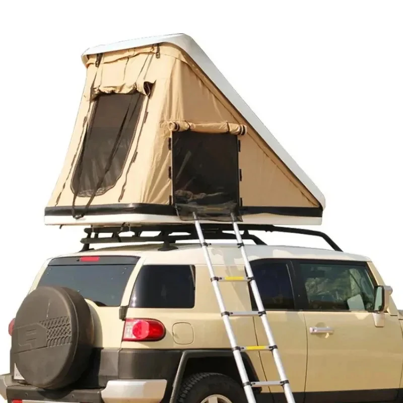 

Foldable Hard-Rooftop Tent — Easy-to-Set-Up Outdoor Camping Shelter (Includes Ladder)