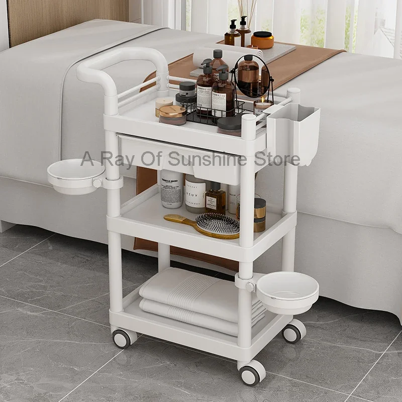 

Professional Hairdressing Trolley Aesthetics Cosmetic Helper Auxiliary Cart Salon Carrello Attrezzi Barbershop Furniture MQ50TC