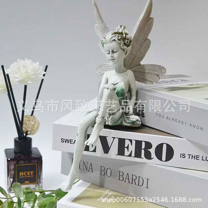 

Fairy Statue for Garden‌ - Resin Figurine of Tinkerbell-style Pixie