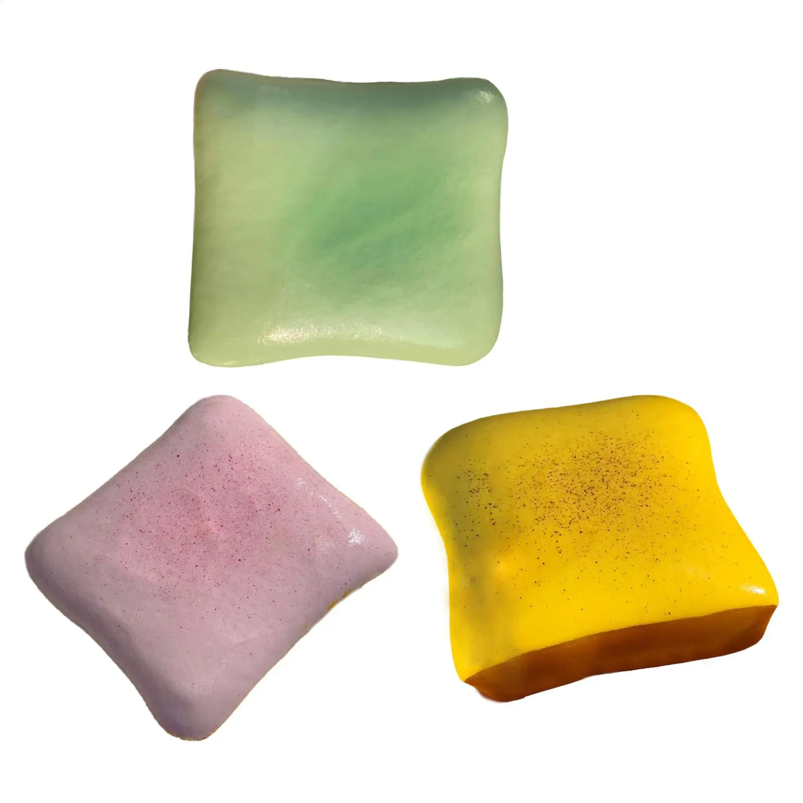 11cm Wet Soft Buttered Toast Suqeeze Toy Slow Rebound Squishy Fidget Toy Funny Stress Relief Sticky Toy Soft Squeeze Vent Gift
