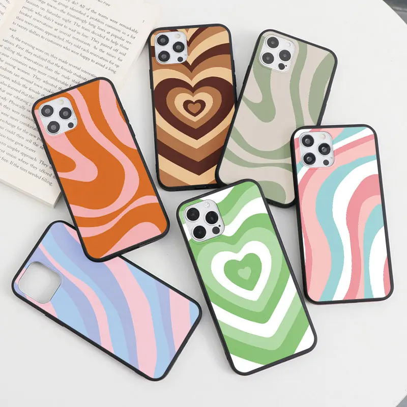 Heart Circle Phone Case for Google Pixel 8 7 6 PRO 4 5 5a 4a XL Soft TPU Cover for Google Pixel 5a 5G 6Pro Fundas Capa Shell