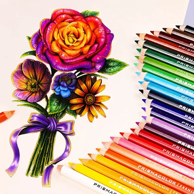 Imagem -03 - Prismacolor Conjunto de Lápis de Desenho Colorido a Óleo 12 24 36 48 Cores Lápis de Cor de Madeira para Esboçar Júnior Desenho Materiais de Arte