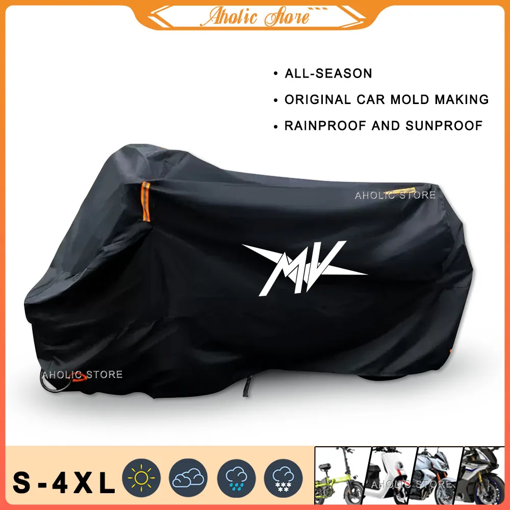 Motorcycle Cover Waterproof Outdoor Rain Dustproof UV Protector Covers For MV Agusta 675 800 Brutale 800 1000 Turismo Veloce RC