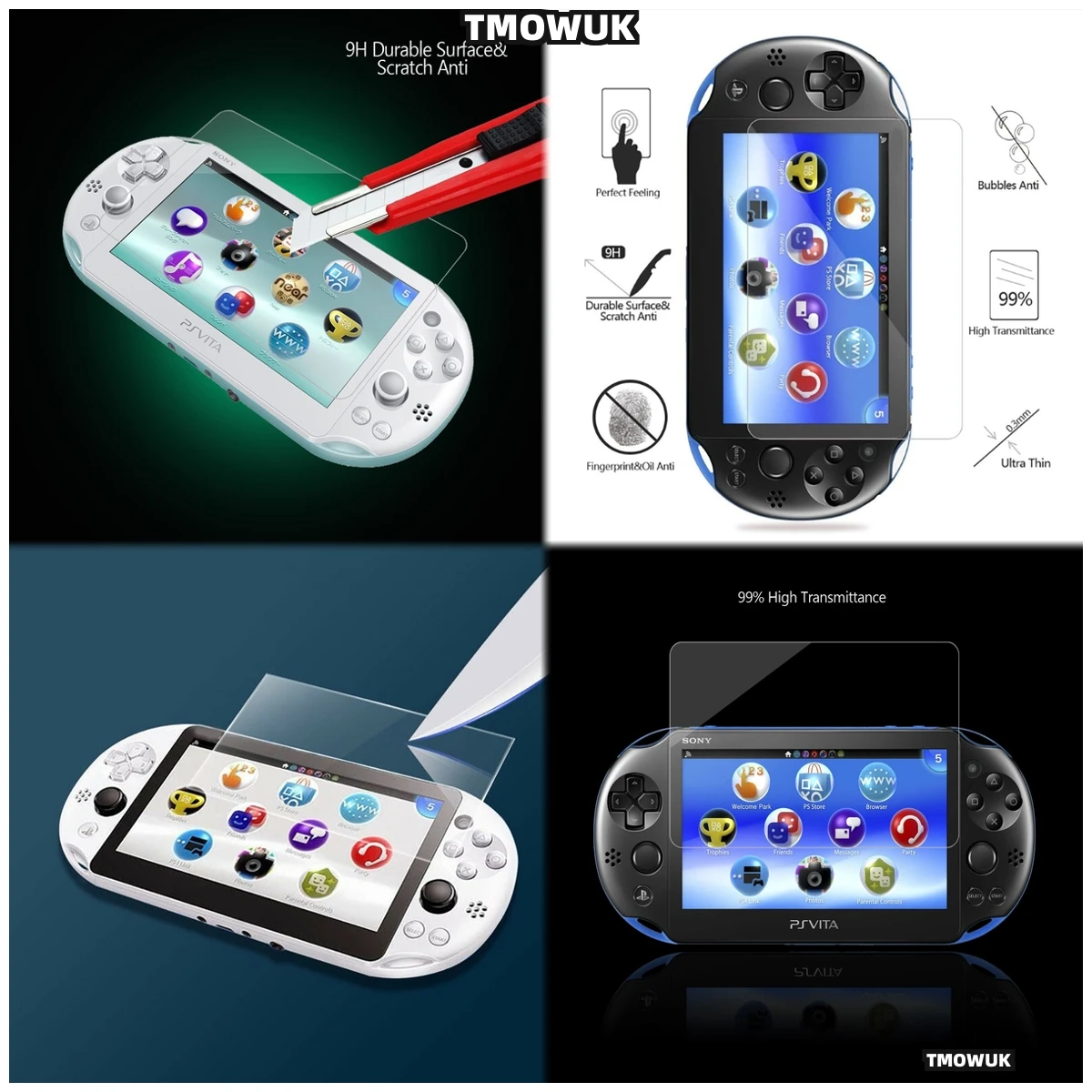 

Military Strength Tempered Glass Guard For Sony PS Vita 1000 PS Vita 2000, Tough Defense, Crisp Image Quality