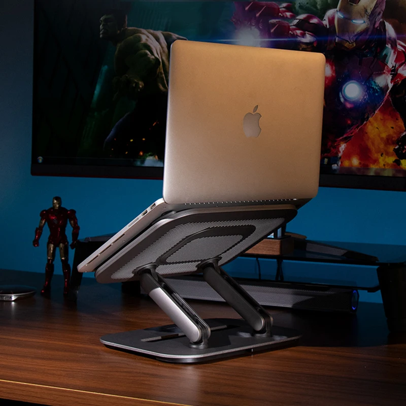 Advanced Laptop Stand Aluminum Alloy Height Adjustable Holder Notebook Cooling Pads for Macbook Air Pro Lenovo Samsung Dell XPS