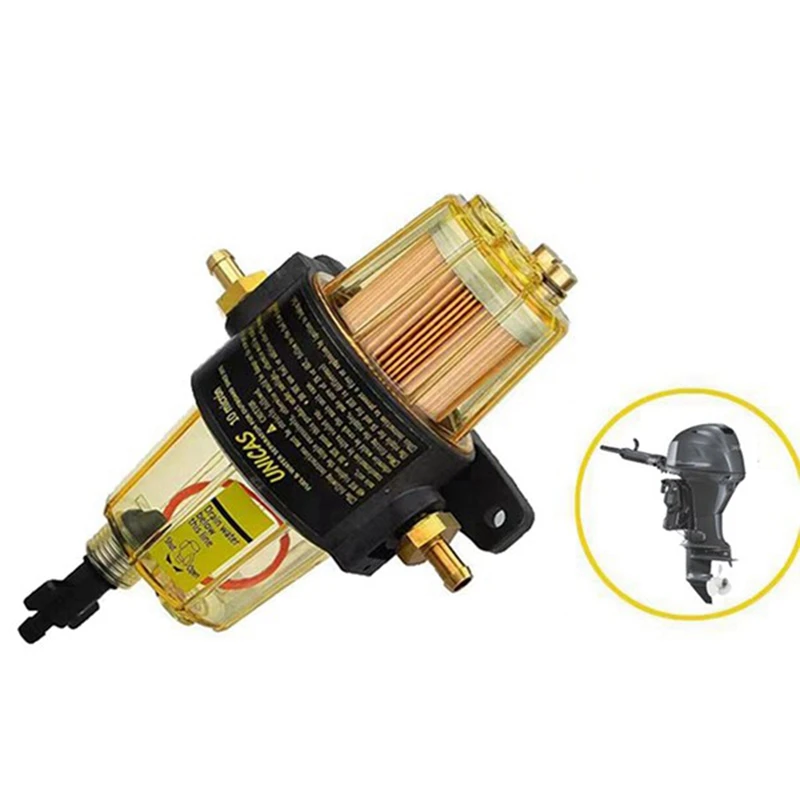 3PCS UF-10K Fuel Filter Fuel Water Separator Assembly Fuel Filter Assembly for Yamaha Suzuki Tohatsu Mercury Outboard