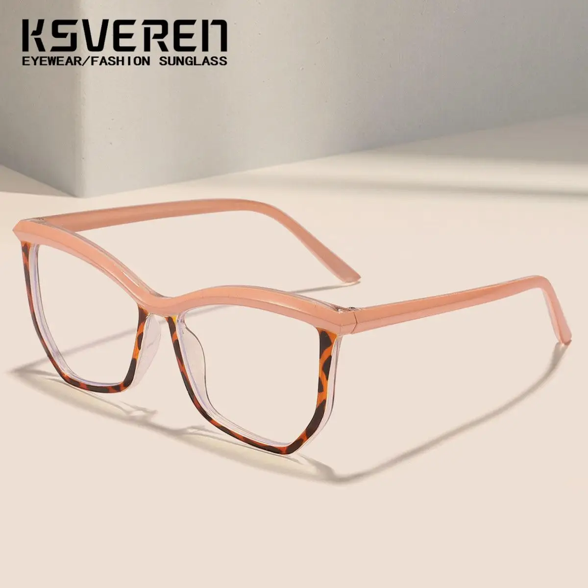 KSVEREN 女性抗青色光老眼鏡コンピュータ読書眼鏡カスタマイズ可能な処方メガネ光学ガラス