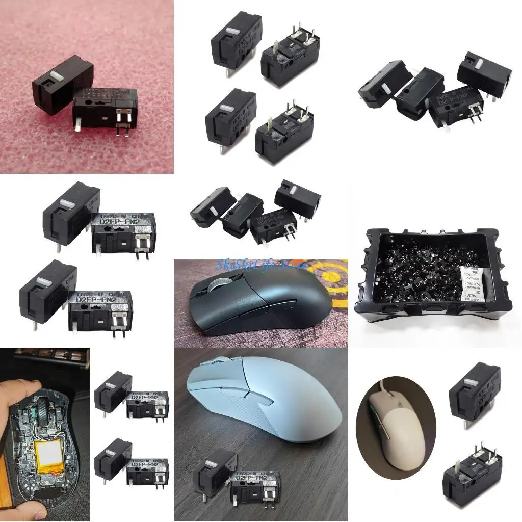 

E65E 4Pieces D2FP-FN2 Optical Mouse MicroSwitch 50 Million Clicks Button for ROG III Point 36K，ROG Chakram X