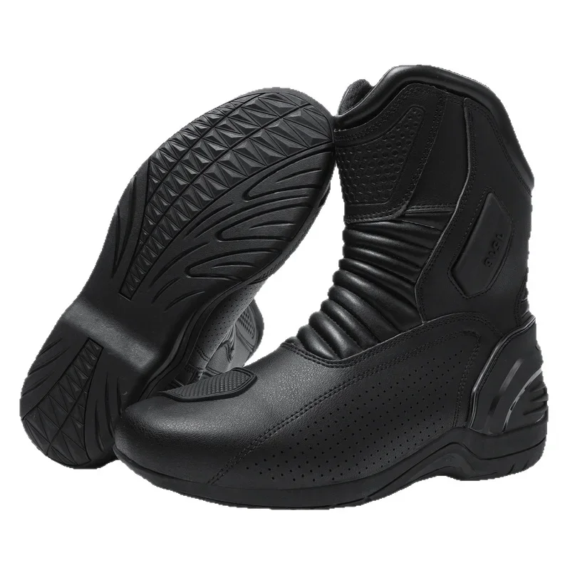 Motorcycle Riding Shoes Waterproof Shock Absorption Comfortable Daily Commute Off Road Shoes Non Slip Wear Resistant Boots