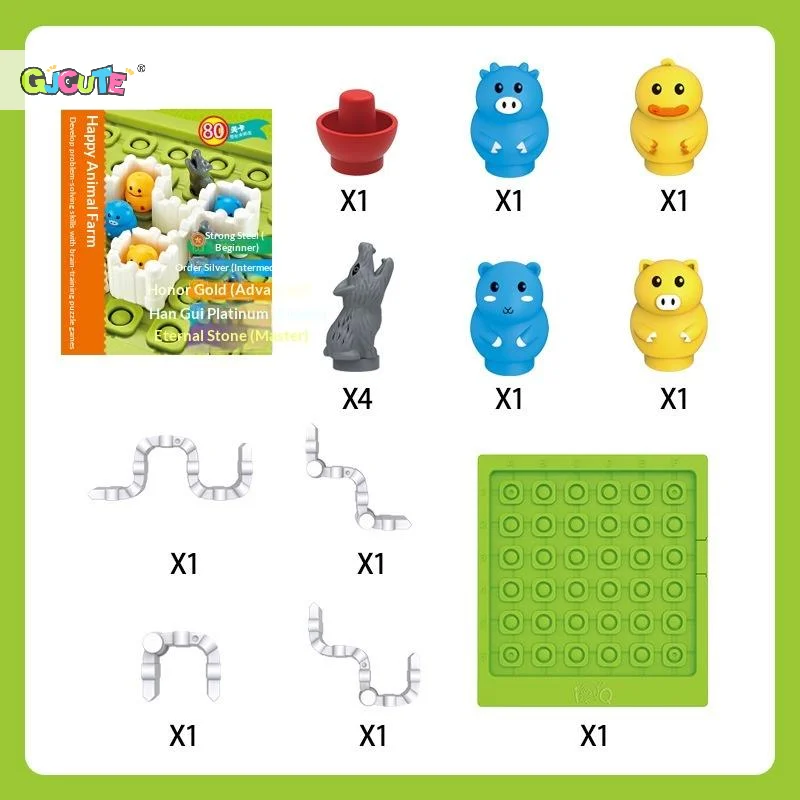 

Montessori Huarong Road Traffic Puzzle Set for Kids STEM Busy Board Learning Logic Toy Educational Gift