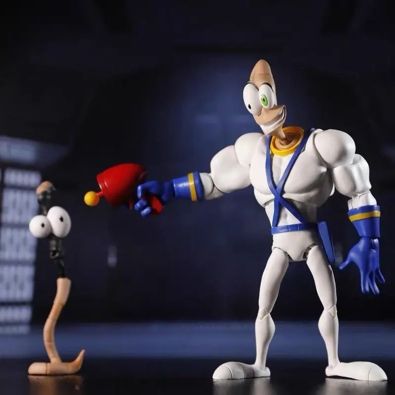 Pdna Earthworm Jim Action Figure, Psy Crow, Bob The Killer, Anime Figure, Joint Movable Models, Collecemballages Toys, Ornement Gifts, 1/12