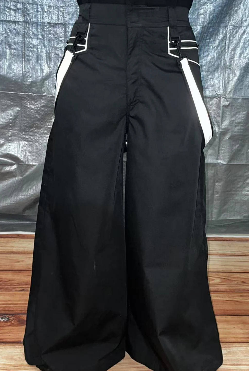 PHATTPANT Shuffle Pants Calça Phat lisa preta sem acabamento