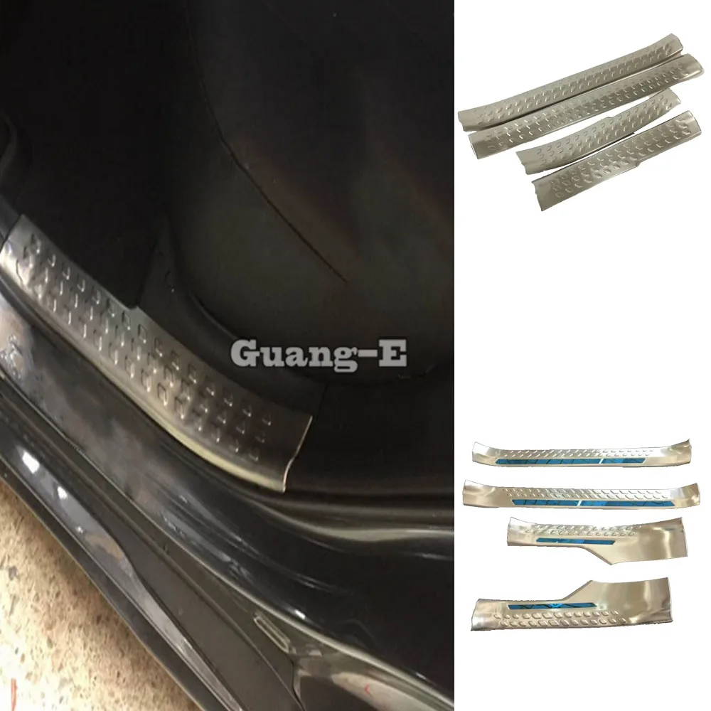 

Для Toyota C-HR CHR 2017 2018 2019 2020 2021 автомобильная наклейка из нержавеющей стали, педаль, накладка на порог, внутренний встроенный порог, 4 шт.