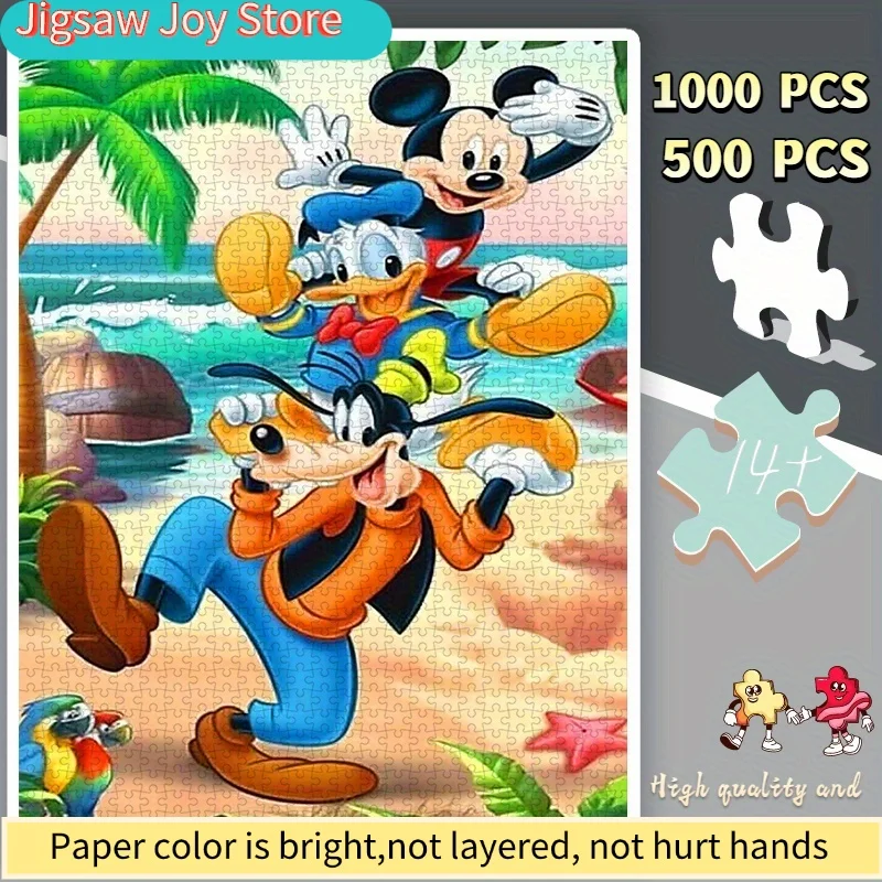 

Бумажный пазл Disney/Disney, конструктор-головоломка, большой пазл «Пляжная вечеринка» с героями мультфильмов – идеально для отдыха дома, в офисе