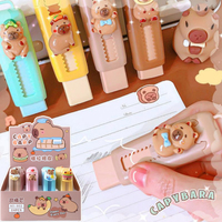 1pcs Kawaii Stationery Aesthetic Stationery Office Supplies School Items Gift For Kids Eraser Cute Capybara Eraser Funny Rubber