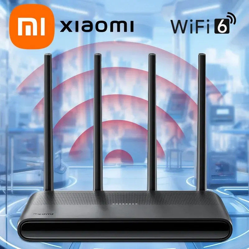 Xiaomi-Redmi AX6000 WiFi Router Mesh System, WiFi 6, largura de banda 160MHz, amplificadores de sinal de 8 canais, trabalhar com o aplicativo Mijia para casa