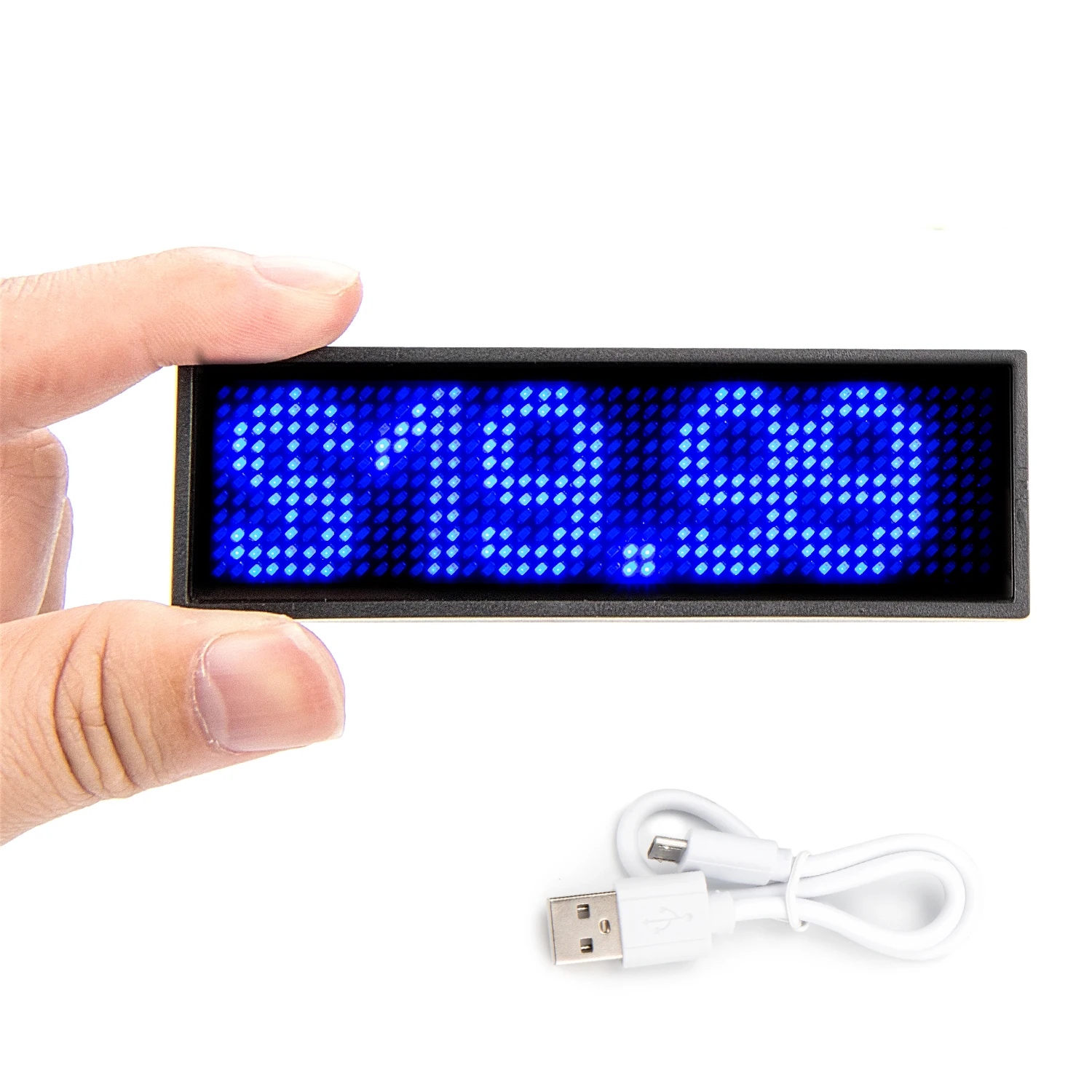 Bluetooth Mini LED Name Badge DIY Programmable Scrolling Message APP Text Digital Display USB Charging Price Name Tag Module