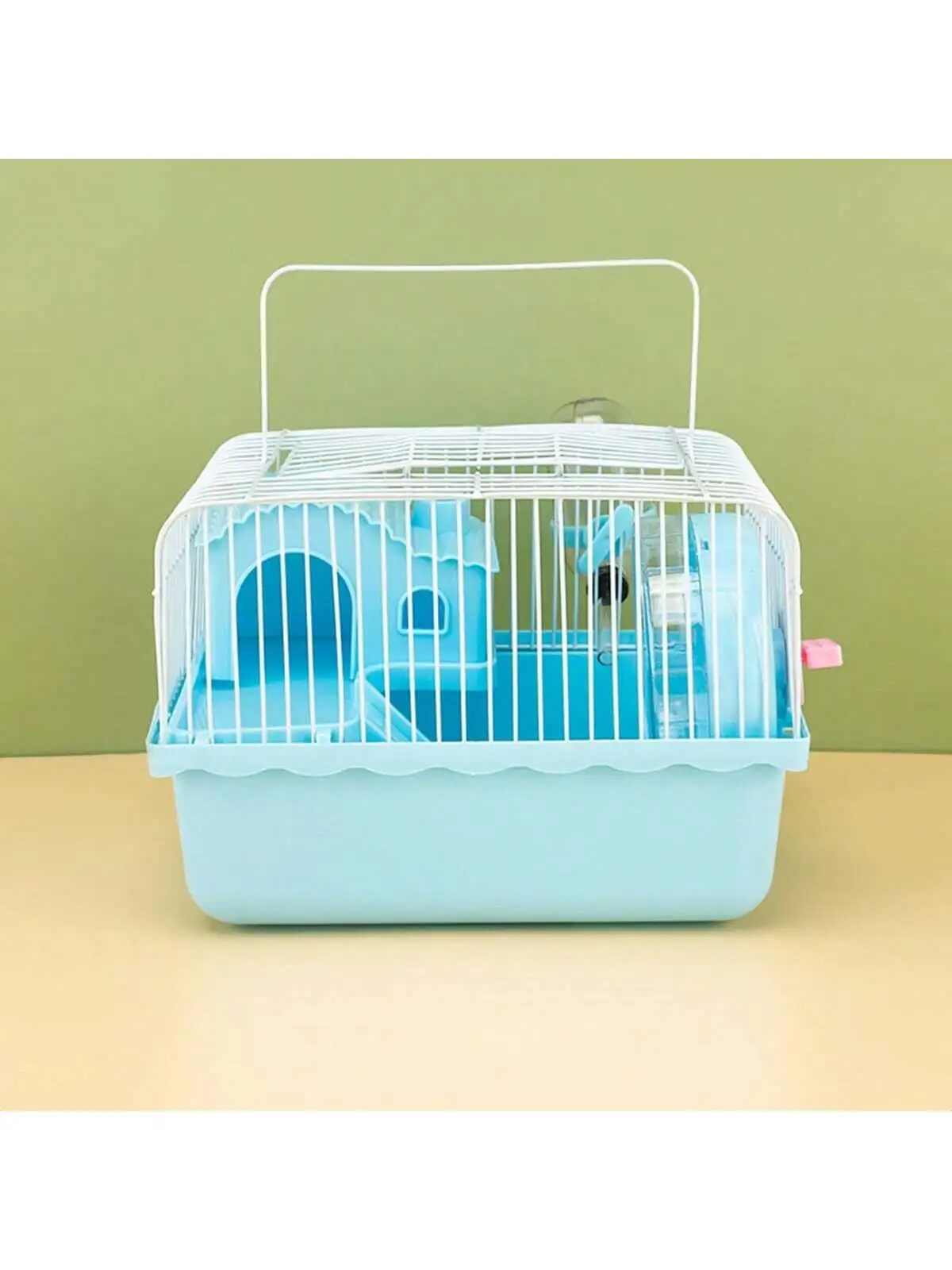 1pc Hamster Cage Small Castle three-story Villa with House Castle Cage Transparent Small hamster cage Base cage Portable cage Pe